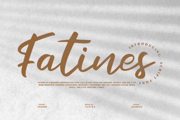 Enhance Your Web Design with Fatines, a Handwritten Script Font