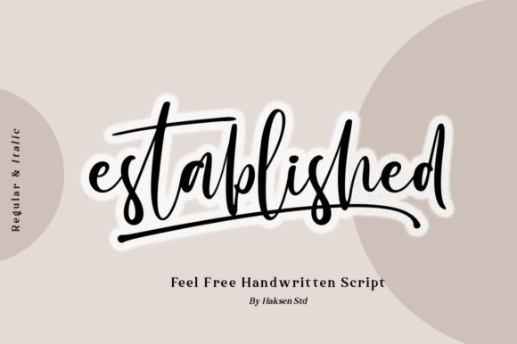 Established: A Stylish Script Font for Engaging Campaigns