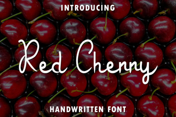 Red Cherry Font: Elegant Handwritten Script for Crafters