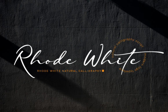 Rhode White Font: A Romantic Script for Handmade Products