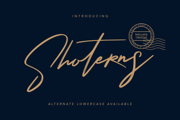 Shoterns: The Perfect Script Font for Your Brand